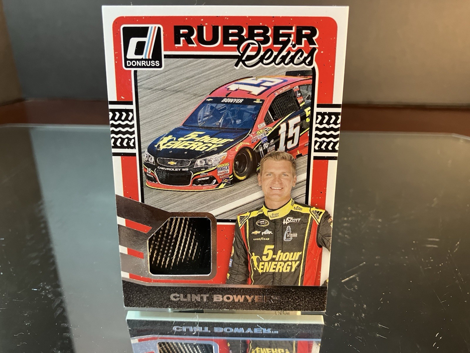Insert Clint Bowyer Panini Donruss Rubber Relics Race-Used 2017 Card #RR-CB2