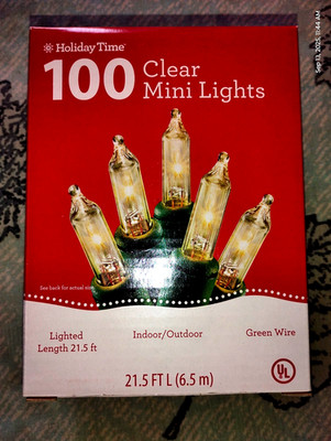 NEW! CHRISTMAS,WEDDING,PARTY,GARDEN.Holiday Time 100 Clear Mini Lights.21.5 FT