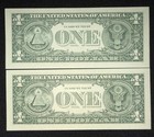 2001 $1 Federal Reserve Replacement Star Notes Pair - Lot of 2 Notes sequential — photo 2