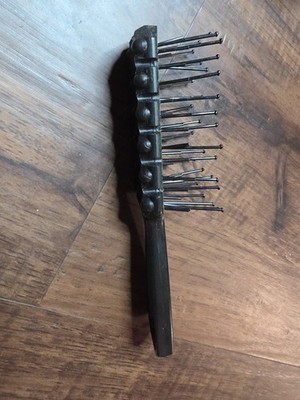 Black Vented Curved Styling Hair Brush with Ball Tip Bristles