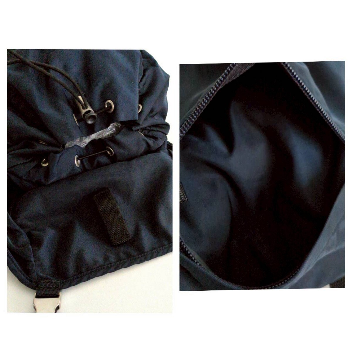 Excellent Condition Prada V135 Large Capacity Nylon Lightweight Drawstring Backp thumbnail 6