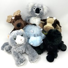 Ganz Webkinz Lot of 6 Plush Animals Brown Cow Koala Reindeer Cat Hippo Poodle