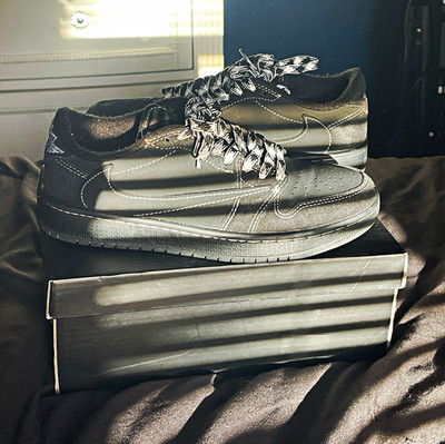 Used Jordan Air Jordan 1 Low OG SP Travis Scott Black Phantom size 7