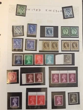 QEII UNSPECIFIED MIXED DEFINITIVE STAMPS.  Ex COLLECTION  all unused on sheet. 