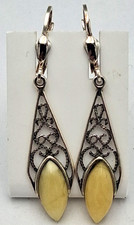 Orecchini In Ambra 925 Argento Filigranati Gioielli In Ambra Top