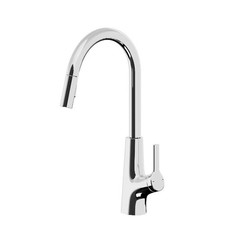 GoodHome Guntur Chrome plated Kitchen Side lever pull out Sensor Tap