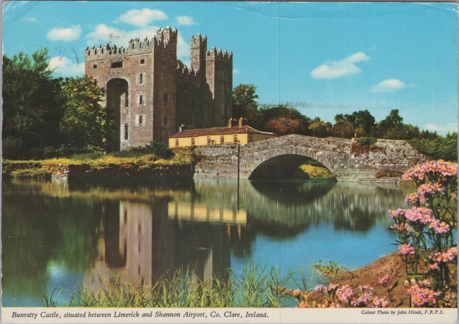 Bunratty Castle Ireland John Hinde Postcard 4x6 Stamped