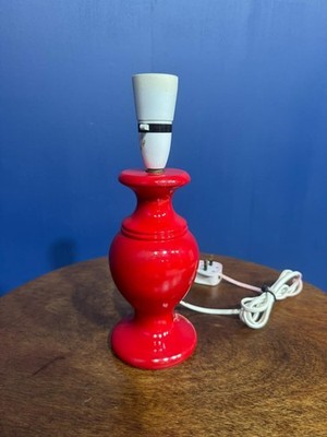 Vintage Alabaster Tischlampe Rot Onyx Marmor Stil Nachttisch Kaminsims 