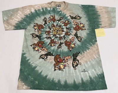 Liquid Blue Unreleased Archive Sample  Yogi Bear Spiral Tie Dye Brand New XL