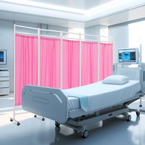Schermo medico moderno privacy 5 pannelli divisorio camera medica portatile e pieghevole - Foto 6 di 21
