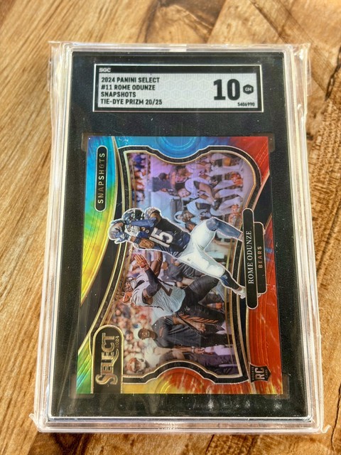 Rome Odunze 2024 Select Snapshots Tie-Dye Prizm Rookie /25 #11 SGC 10 Q0311