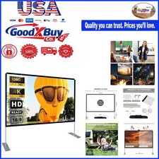 100 Inch Outdoor Projector Screen with Stand Portable HD 4K Indoor/Outdoor