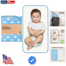 Portable Diaper Changing Pad, Easy Wipe Clean - Foldable Waterproof Baby Chan...