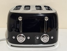 SMEG 50's Style Four Slice Toaster 3 Cooking Functions TSF03BLUK Black