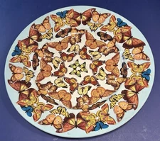 Stunning L'Objet Bohem Butterfly Large Ceramic Serving Bowl 17"Portugal NICE!