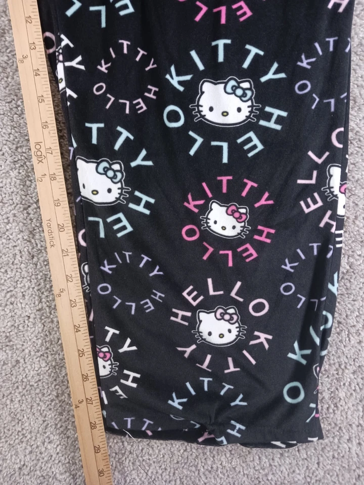 Hello Kitty 2X 18/20W Womens Sleepwear Pajama Pants Black Polyester - Image 4 of 4