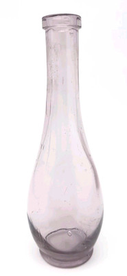 Vintage Bottle Bud Vase-Like 7.5'' Purple/Amethyst TINT Wide Base Gorgeous