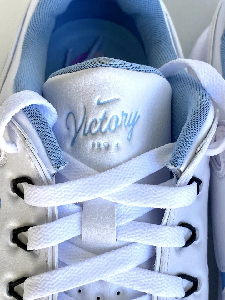 Mens Victory Pro 4 Scotty Scheffler Nike Golf Shoe - White/Blue Size 8 - Image 3 of 4