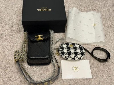 CHANEL BEAUTY Novelty Smartphone Shoulder Pouch ＆ Coin Case Rare