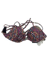 Hollister Bikini Oberteil Damen Gr. 34A Paisley Mehrfarbig Boho NEU