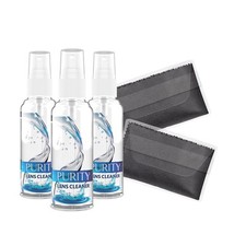 Kit - 3 x1oz Travel Size Lens Cleaner Spray Bottle  2Microfiber Cleaning Cloths