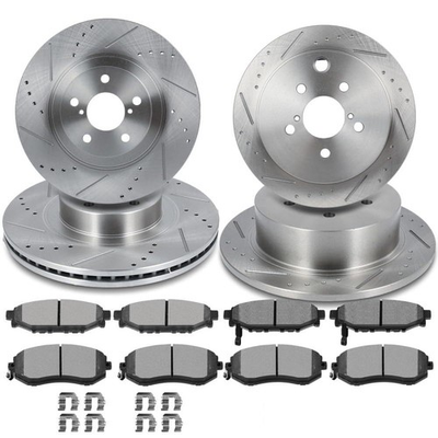 #ad Drilled Slotted Brake Rotors Pads Kit 31407 31605 Subaru Crosstrek Forester XV $283.99