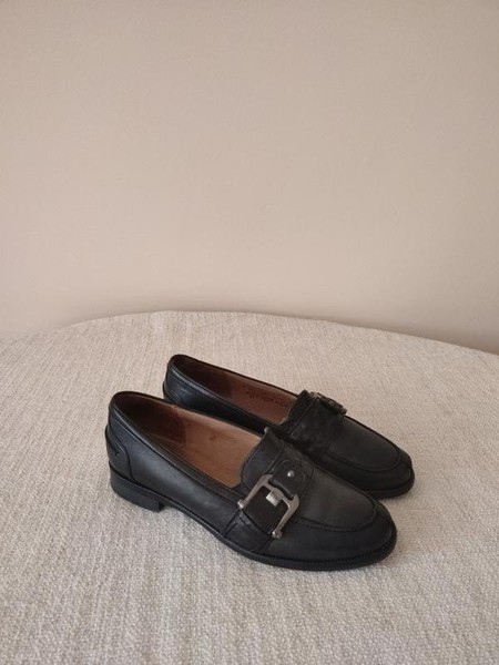 Women Gabor Loafers Black Leather 38