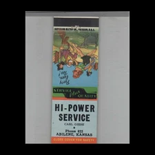 Matchbook Cover HI Power Service Abilene, KS