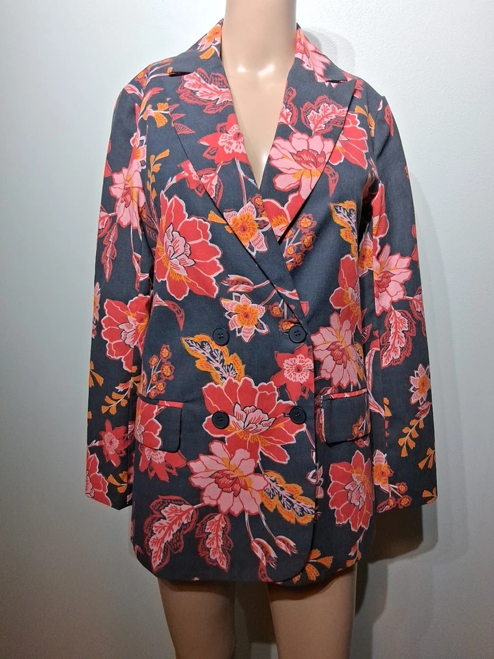 Blazer Dolan Antropologie Estampado Floral Mezcla de Lino Talla XS NUEVO CON ETIQUETAS Foto 3 de 4