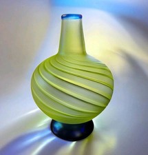 Vintage Hand-Blown Clear Glass Bowl with Iridescent Sheen — listing 6