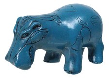 Ebros Small Egyptian Goddess Taweret Statue 3"Long Blue Nile River Hippopotamus