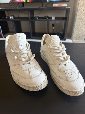 MAISON MARGIELA ELASTIC DETAILS SNEAKERS ITALY SIZE 41 ALL WHITE