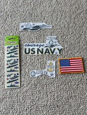 US Navy Military Patriotic Sticker Lot Jets Ships Flag USA Decals