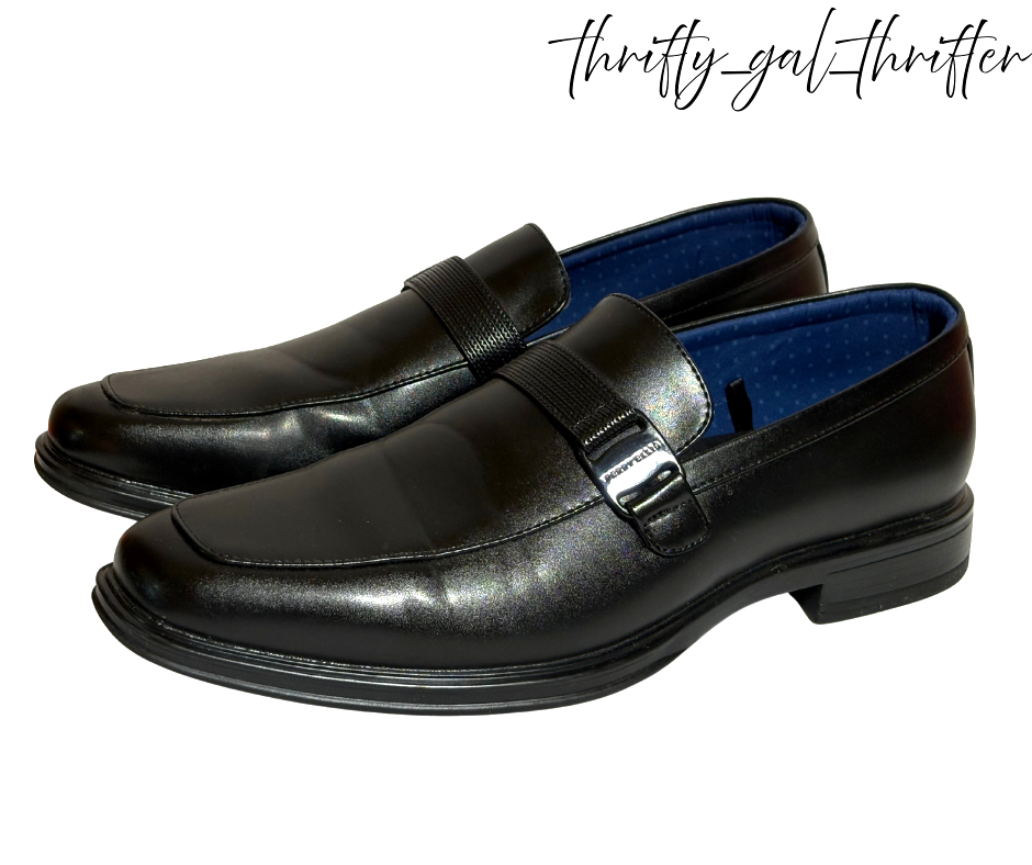 Perry Ellis Portfolio Black Faux Leather Slip-On Loafers with Cushioned Insoles Perry Ellis Portfolio Toddler Boy Shoes Size 5m Slip On | eBay main image 3