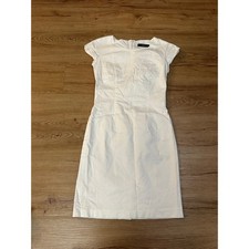 Weekend Max Mara White Cap Sleeve Sheath Dress Business Casual Size 2