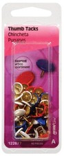 Hillman 122677 Assorted Colors Double Point Push Pins 0.37 L in. (Pack of 6)