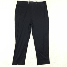 Talbots Womens Pants Heritage Cropped Trouser Slim Fit Navy Blue Casual 10