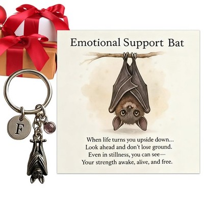 Bat Keychain Spooky Inspirational Key Ring Pendant For Kid Adult Backpack Decor