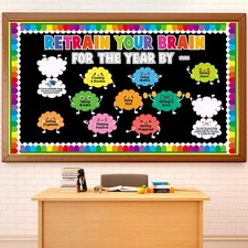 Growth Mindset Classroom Bulletin Board Decoration Brain Bulletin Board Set D...