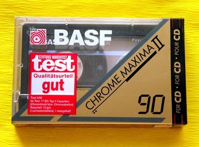 1x BASF Chrome Maxima II 90 Cassette Tape 1991-1993 + OVP + SEALED + Version 1 +