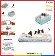 Self Warming Cat Bed Foldable 24 x 20 Inch Plush Non Slip Washable Indoor