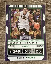 2020-21 Panini Contenders Draft Picks Ben Simmons Green Explosion Card #14