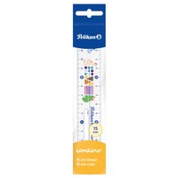Pelikan Lineal Combino, 150 Mm, Transparent 3 Bis 72 Stk Spare 70%