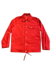 Zara Jacket Mens Small Red Snap Up Coach Lightweight Windbreaker Streetwear