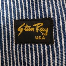 Stan Ray Striped Work Pants L Made in USA Side Pockets Denim