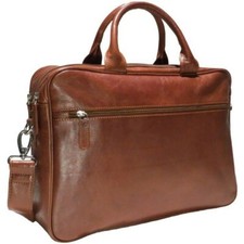 Aktentasche Bowatex Arbeitstasche Umhängetasche Rind-Leder 41cm Braun Cognak