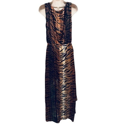 LPA Nikki Tiger Stripe Animal Print Asymmetric Flowy Cocktail Maxi Dress REVOLVE - Picture 4 of 13