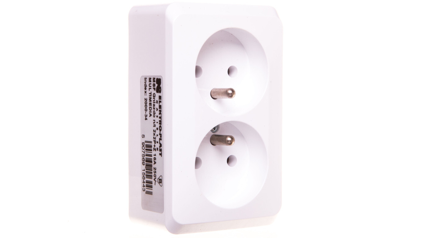 n/t socket 2x2P+Z 16A MULTIMEDIA MSF 2000-34 /T2UK