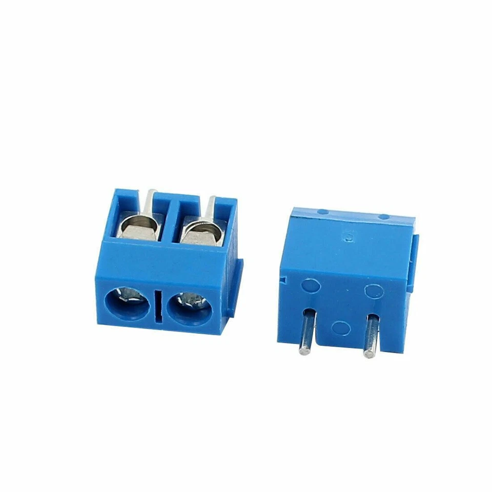 10PCS KF301-2P 2 Pin Plug-in Screw Terminal Block Connector 5.08mm Blue - Image 2 of 2