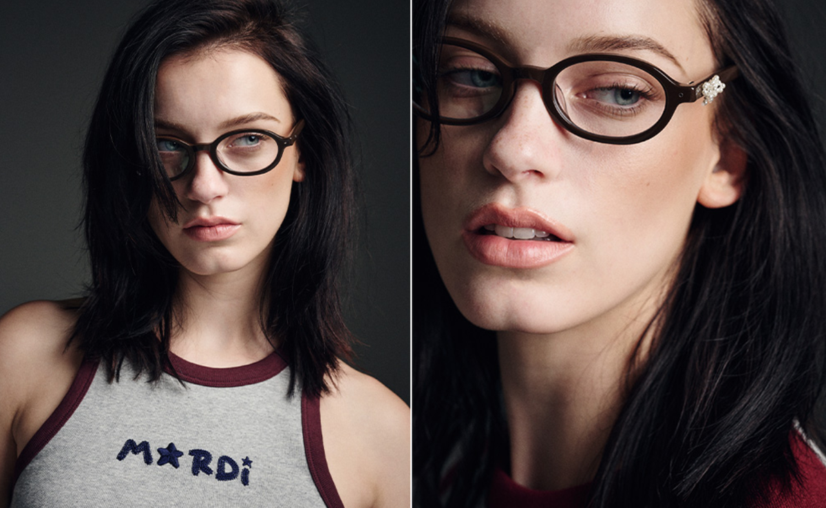 Mardi Mercredi ROUND GLASSES M.O-001_CHOCOLATE / + Pearl